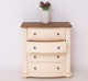 Chest of drawers with 4 curved drawers, oak top, Directoire Collection