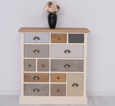 Dresser with 13 drawers, oak top