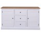 Buffet with 2 doors, 3 drawers, oak top, Shutter Collection