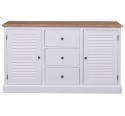 Buffet with 2 doors, 3 drawers, oak top, Shutter Collection