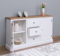 Buffet with 2 doors, 3 drawers, oak top, Shutter Collection