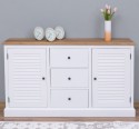 Buffet with 2 doors, 3 drawers, oak top, Shutter Collection