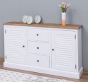 Buffet with 2 doors, 3 drawers, oak top, Shutter Collection