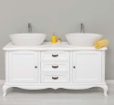 Chic bathroom furniture for vessel sink with 2 doors and 3 drawers, sinks included in the price - Color_P004 - PAINT