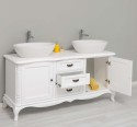 Chic bathroom furniture for vessel sink with 2 doors and 3 drawers, sinks included in the price - Color_P004 - PAINT