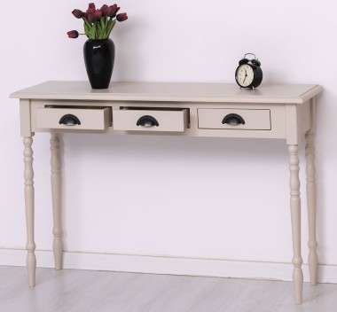 Console with turned legs, 3 drawers