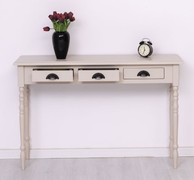 Console with turned legs, 3 drawers