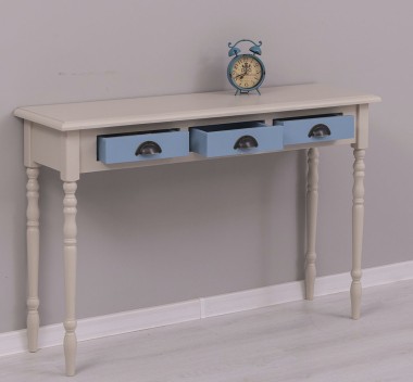 Console with turned legs, 3 drawers