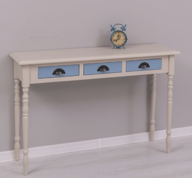 Console with turned legs, 3 drawers