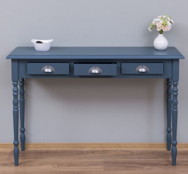 Console with turned legs, 3 drawers