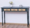 Console with turned legs, 3 drawers