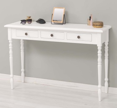 Console with turned legs, 3 drawers