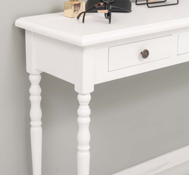 Console with turned legs, 3 drawers