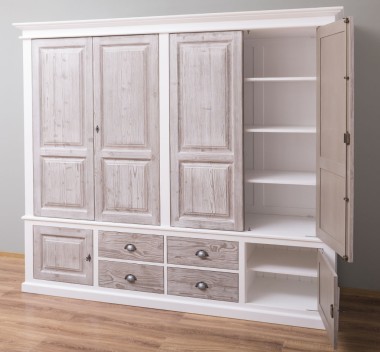 Cabinet with 4 + 2 doors, 4 drawers