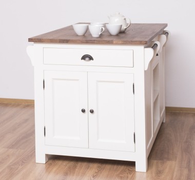 Kitchen island, oak top