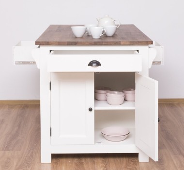 Kitchen island, oak top