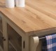 Kitchen island with 2 doors, oak top