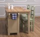 Kitchen island with 2 doors, oak top