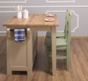 Kitchen island with 2 doors, oak top