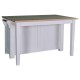 Kitchen island with 2 doors, oak top