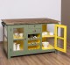 Kitchen island with doors and bottle compartment