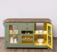 Kitchen island with doors and bottle compartment