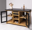 Kitchen island with doors and bottle compartment