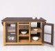 Kitchen island with doors and bottle compartment