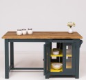 Kitchen island with table, oak top