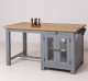 Kitchen island with table, oak top