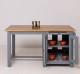 Kitchen island with table, oak top