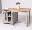 Kitchen island with table, oak top