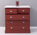 Chest Of Drawers With 2 Narrow Drawers + 3 Wide Drawers - Color Top_P080 - Color Corp_P029 - DOUBLE COLORED