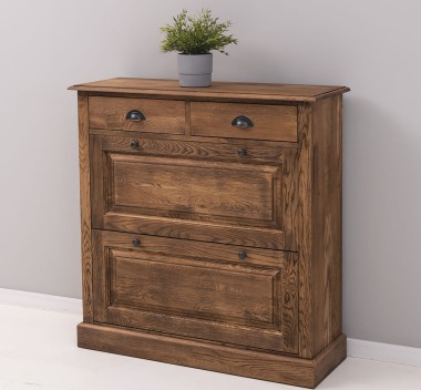 Shoe cabinet 2 doors and 2drawers, oak