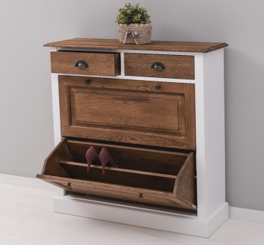 Shoe cabinet 2 doors and 2drawers, oak