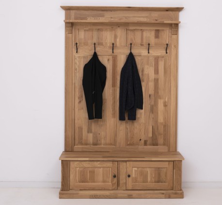 Coat hanger 2 doors oak