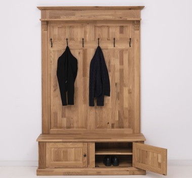 Coat hanger 2 doors oak