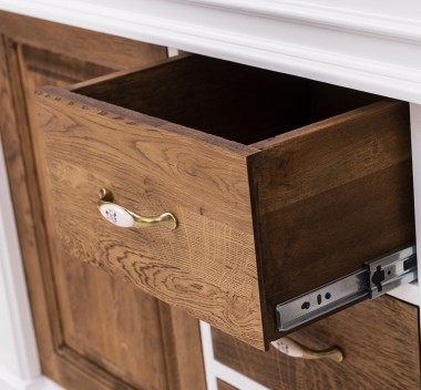 Oak bathroom cupboard 2 wash basins, without sink, oak