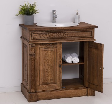 Bathroom cupboard 1 wash basin, without sink, oak