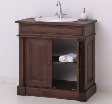 Bathroom cupboard 1 wash basin, without sink, oak