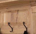 Hallway coat hanger with 2 open shelves, oak