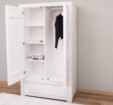 2-door wardrobe Wild Oak, drawer on metal rail