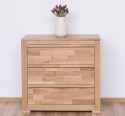 Chest of three drawers Wild Oak, drawers on metal rails