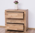 Chest of three drawers Wild Oak, drawers on metal rails