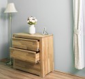 Chest of three drawers Wild Oak, drawers on metal rails