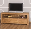 TV cabinet with three  drawers Wild Oak, drawers on metal rails