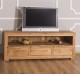 TV cabinet with three  drawers Wild Oak, drawers on metal rails