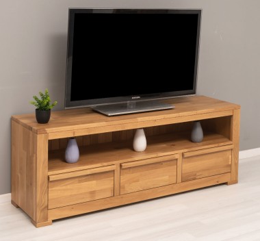 TV cabinet with three  drawers Wild Oak, drawers on metal rails