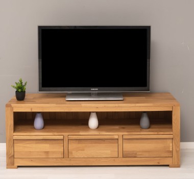 TV cabinet with three  drawers Wild Oak, drawers on metal rails