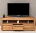 TV cabinet with three  drawers Wild Oak, drawers on metal rails